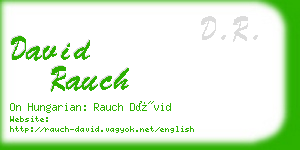 david rauch business card